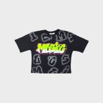 Bluzka dla dziewczynki MUSIC, czarny t-shirt