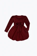 Sukienka dla dziewczynki Sukienka Ruby Bow bordowa
