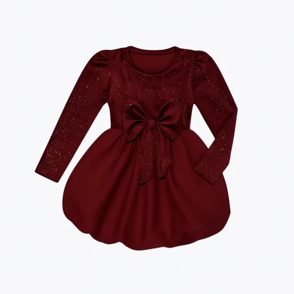 Sukienka dla dziewczynki Sukienka Ruby Bow bordowa