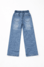 Spodnie dla dziewczynki GWIAZDA miękki jeans - obrazek 4