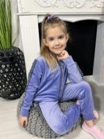 Welurowy dres dla dziewczynki LENA chaber lub fiolet