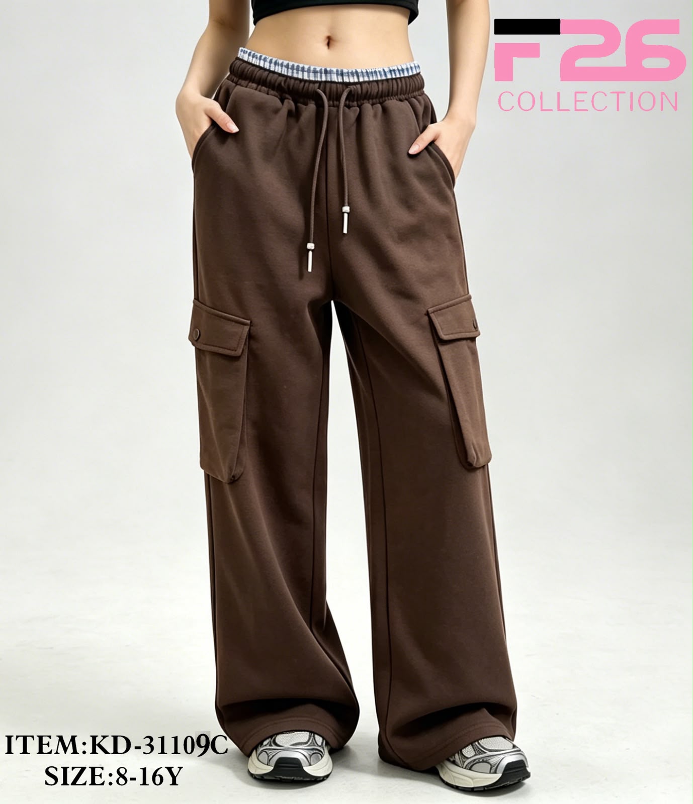 IMG-20260710-WA0051 Spodnie cargo dziewczęce Urban Wide Premium | F26 Collection - obrazek 1