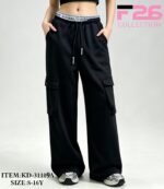 Spodnie cargo dziewczęce Urban Wide Premium | F26 Collection - obrazek 3