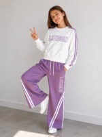 Dziewczęcy komplet LIZBONE bluza + szerokie spodnie - obrazek 3