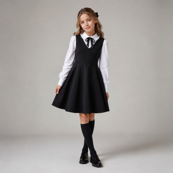 Sukienka AUDREY – czarna elegancka sukienka dziewczęca
