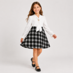 LIVIA CHECK – elegancka sukienka dziewczęca w kratę