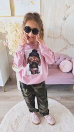 Bluza dla dziewczynki Igomil BUNNY CHIC Premium – pudrowy róż - obrazek 2