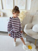 Komplet Igomil BERRY STRIPES Premium – bluza z kapturem i spódnico-spodenki  Krótki opis - obrazek 2