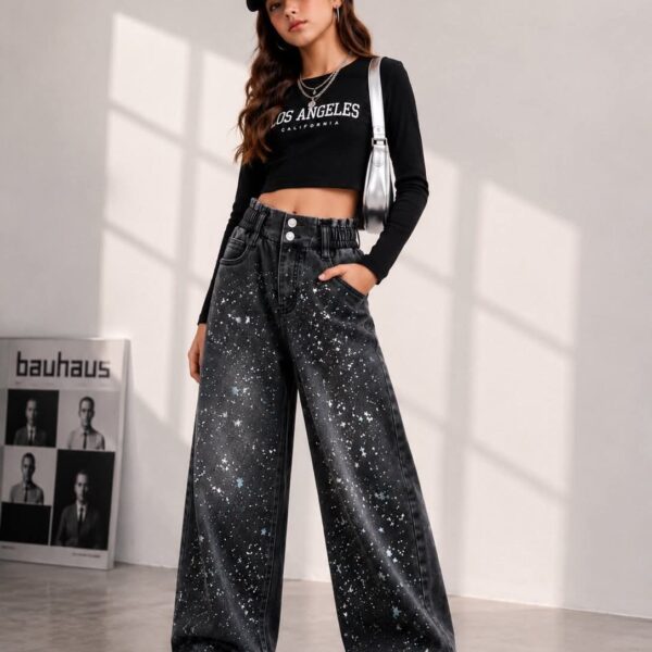 Jeansy dla dziewczynki STARLIGHT Happy House – miękki jeans