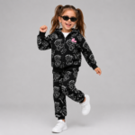 Dres dziewczęcy z misiami Teddy Mood – komplet dresowy z kapturem 3 kolory - obrazek 4
