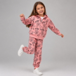Dres dziewczęcy z misiami Teddy Mood – komplet dresowy z kapturem 3 kolory - obrazek 3